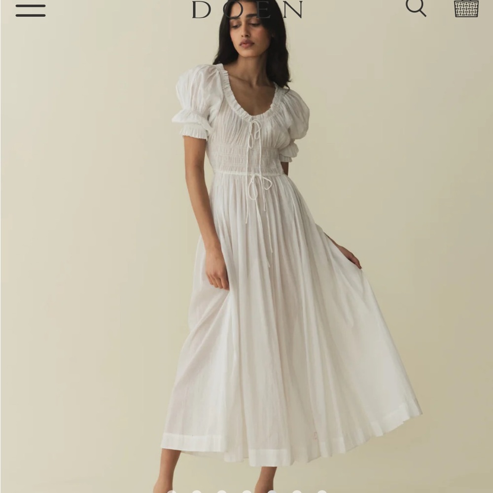 BRAND NEW DOEN Ischia Dress Sz M in white